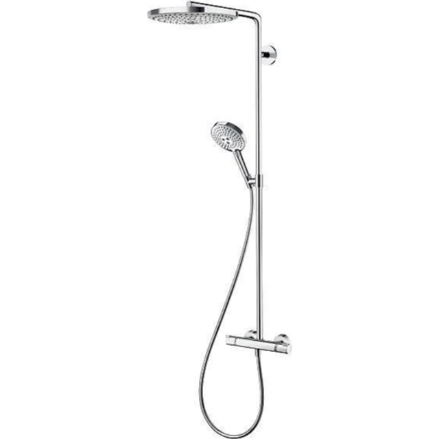 Hansgrohe Raindance Select S White/Chrome 300 2jet W/ Thermostatic Sho