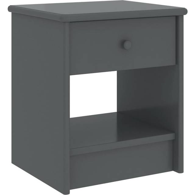 vidaXL Bedside Cabinet Dark Grey 35x30x40 cm Solid Pinewood