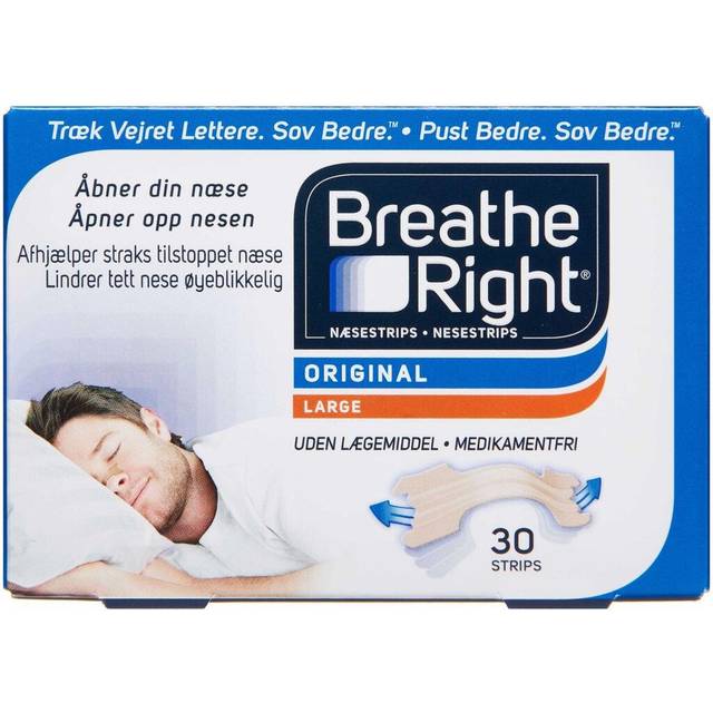 Breathe Right  Nasal Strips  Large  Tan  30 Strips