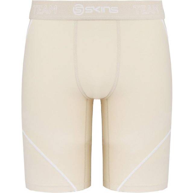 Skins DNAmic Mens Beige Neutral Compression Half Tights Shorts DB00010029002 - Size Medium