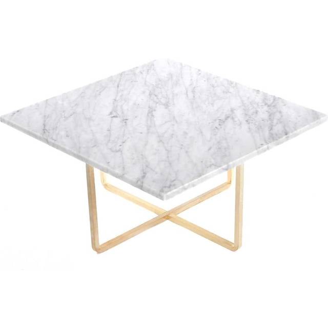 Ox Denmarq - Ninety Soffbord 60 Cm Svart Underrede Marmor - Vit