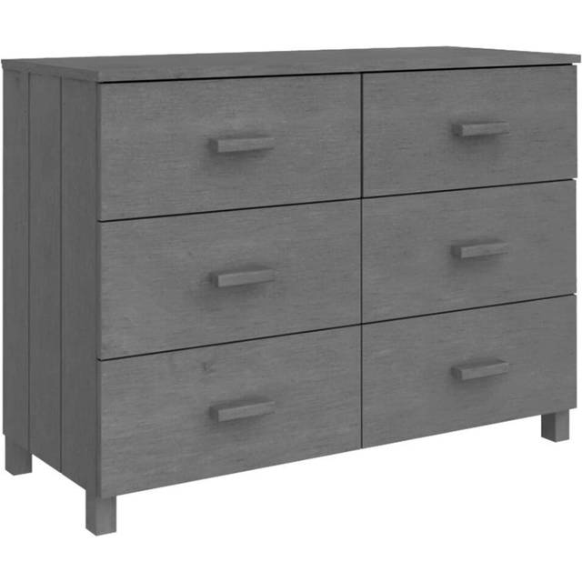 (dark grey) vidaXL Sideboard Solid Wood Pine Storage Side Cabinet Furniture Multi Colours
