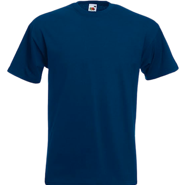 (S, Navy) Fruit Of The Loom Mens Heavy Weight BelcoroÂ® Cotton Short Sleeve T-Shirt