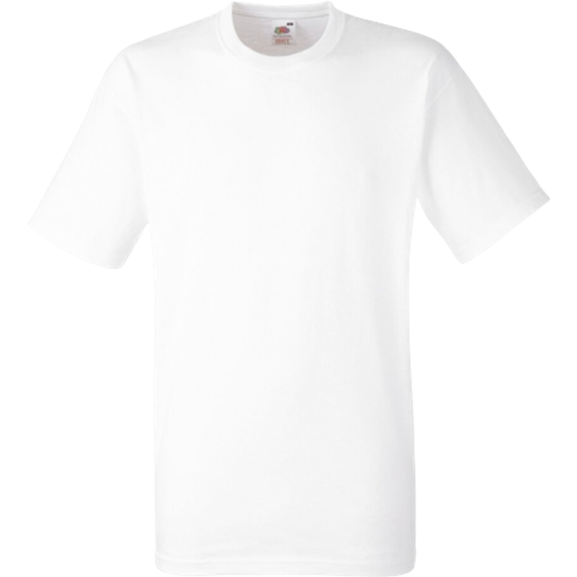 (M, White) Fruit Of The Loom Mens Heavy Weight BelcoroÂ® Cotton Short Sleeve T-Shirt