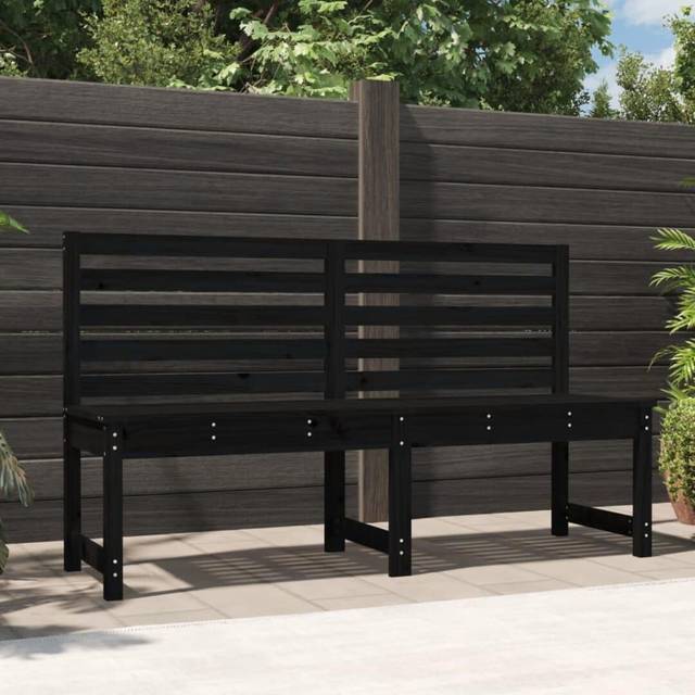 (black pine, 157.5 x 48 x 91.5 cm) vidaXL Garden Bench Outdoor Picnic Bench Camping Wooden Bench Solid Wood Pine