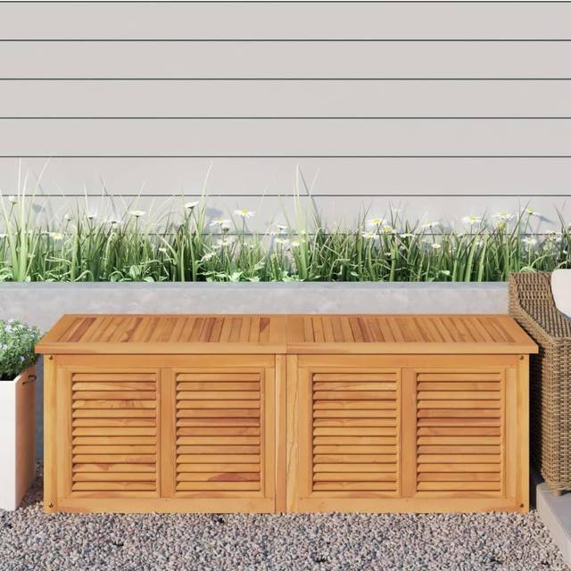 (150 x 50 x 53 cm) vidaXL Garden Storage Box Outdoor Storage Box Chest with Bag Solid Wood Teak