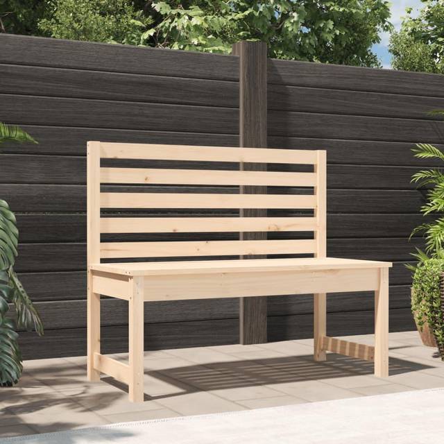 vidaXL Garden Bench 109 cm Solid Wood Pine - Brown