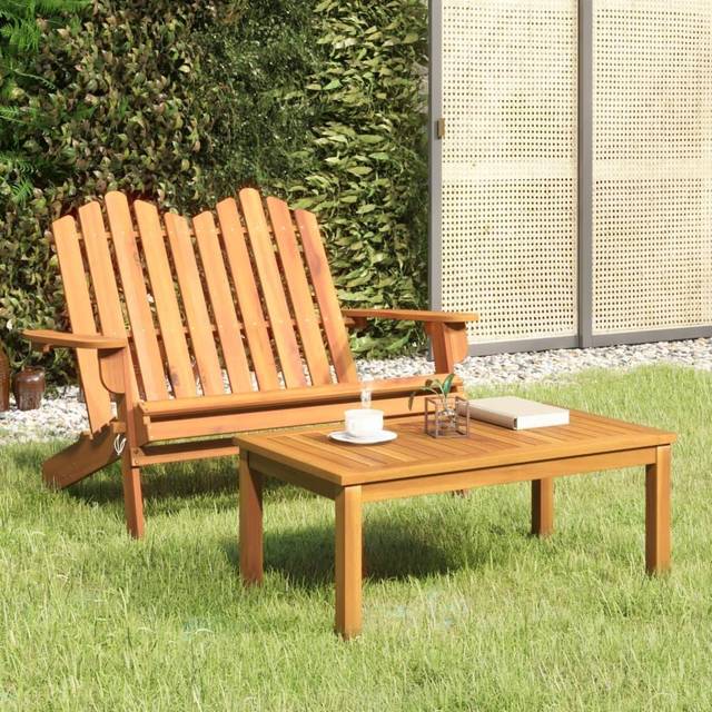 vidaXL 2 Piece Adirondack Garden Lounge Set Solid Wood Acacia - Brown
