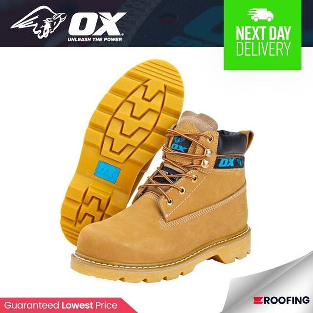 Ox group ox honey nubuck safety boot - size 6