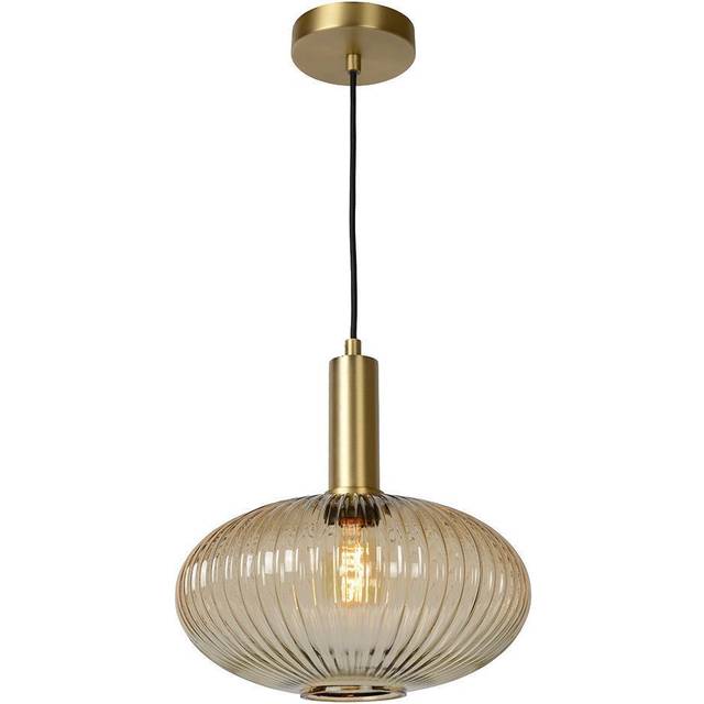 Lucide Maloto 30 Glass Ceiling Pendant Light - Amber