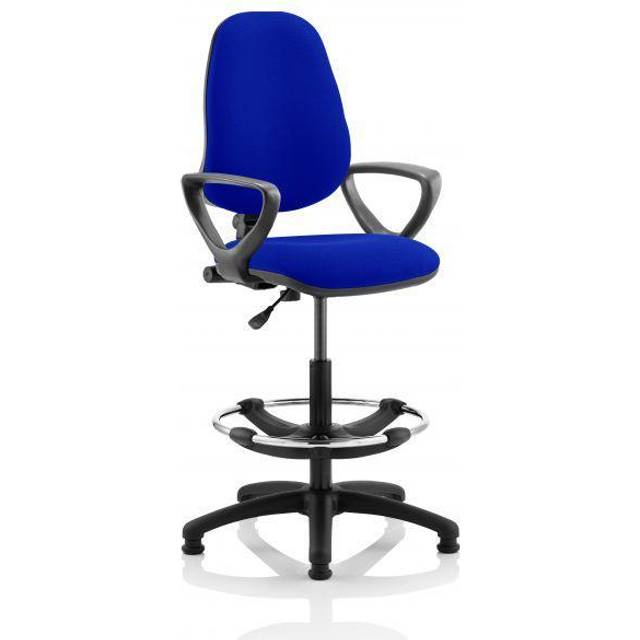 Eclipse Plus I Lever Task Operator Chair Blue + Arms Draughtsman Kit