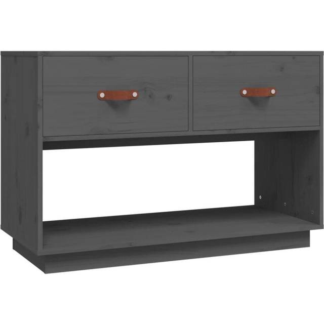 Vidaxl - tv Cabinet Grey 90x40x60 cm Solid Wood Pine