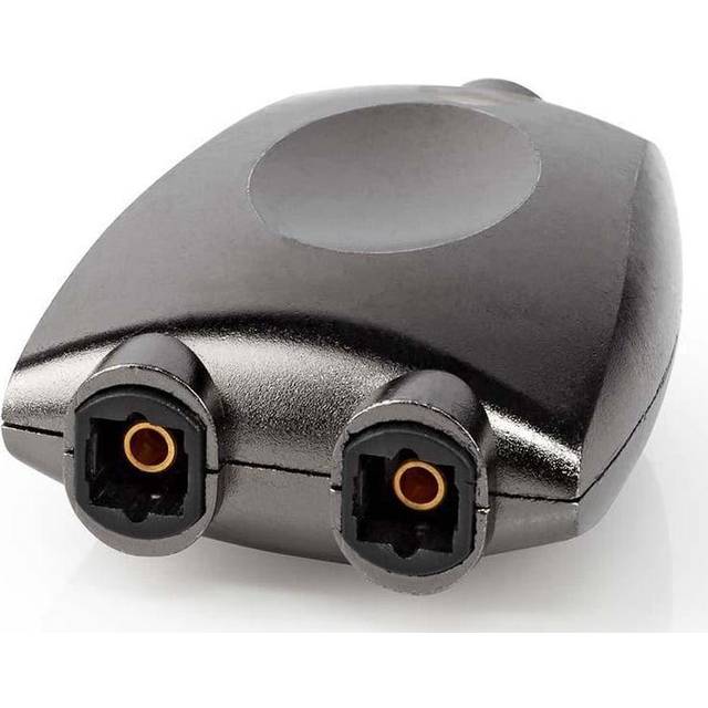 Nedis TosLink Adapter | TosLink Hona | 2x TosLink Hona | Splitter | Aluminium | Grått Med Metall | 1 st. | Låda