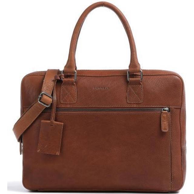 Burkely Antique Avery briefcase leather 38 cm laptop compartment brown
