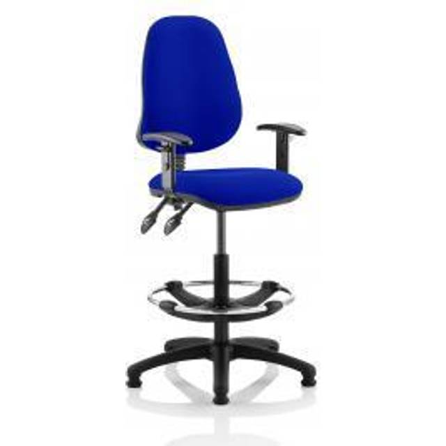 Eclipse Plus II Lever Task Operator Chair Blue + Arms Draughtsman Kit