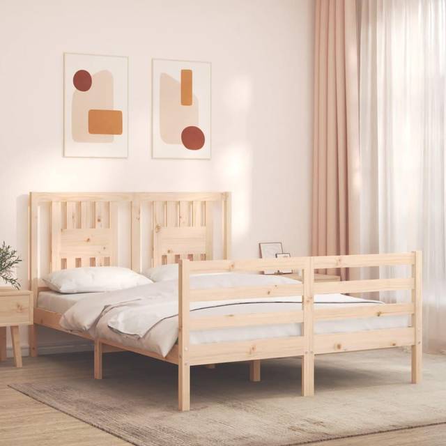 vidaXL Bed Frame without Mattress 120x200 cm Solid Wood - Brown
