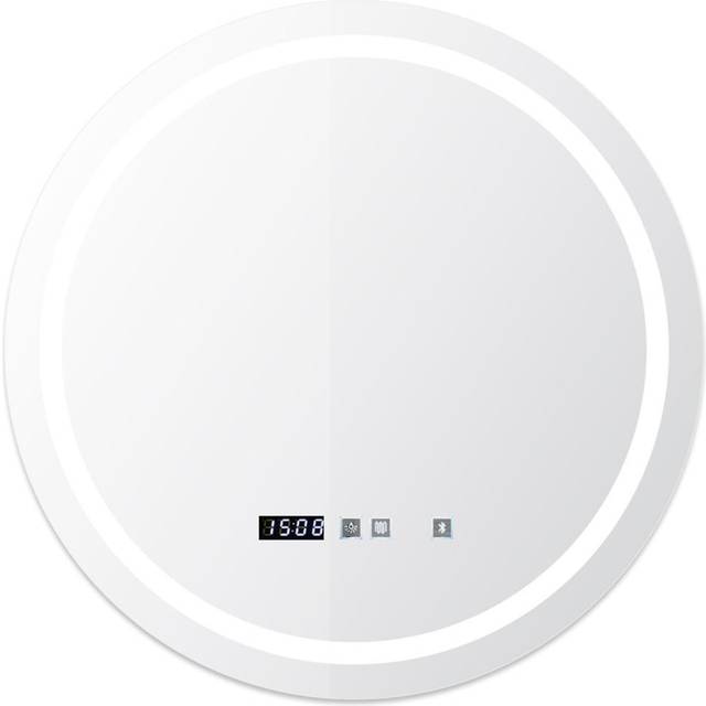 ENER-J Led Mirror With Bluetooth Speaker, Round, Cct Changing & Touch Sensor Size: 70Cms, Grey