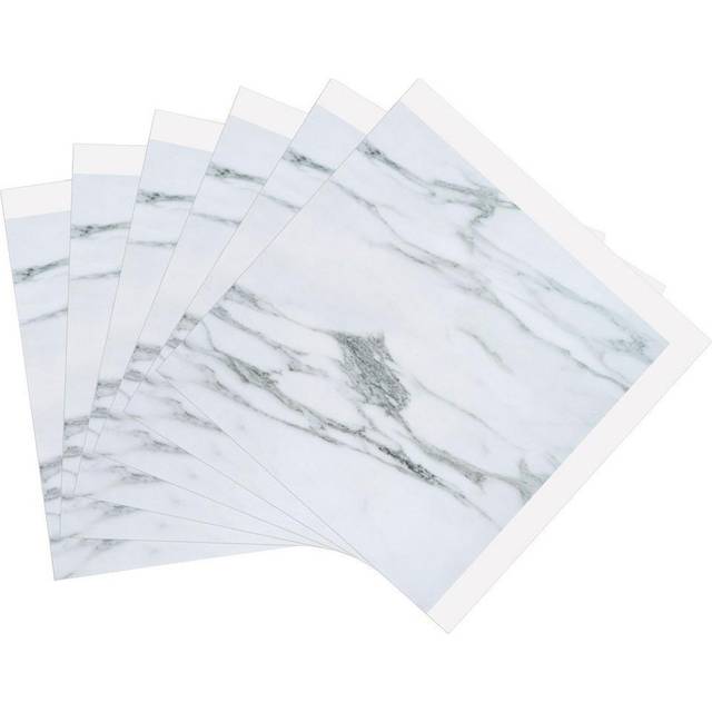 d-c-fix Premium Marble Sticky Back Vinyl Wall Tile 18 Pack - Grey