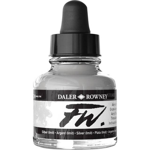 Daler-Rowney FW Artists Acrylic Ink 29.5ml Silver (Imit)