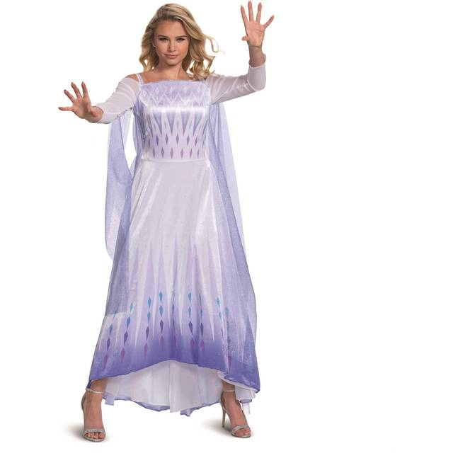 Women&#39;s Frozen Snow Queen Elsa Deluxe Costume - Blue&#47;Purple&#47;White (M)