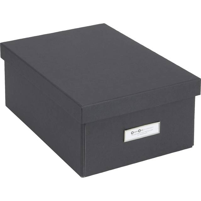 Bigso Karin Collapsible Storage Box Photo Storage Box with Labelframe for Easy Identification Simple Assembly without Tools Decorative Storage Boxes w
