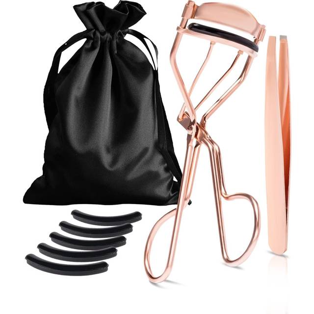 Eyelash Curlers Kit (Rose Gold)  Premium Lash Curler for Perfect Lashes  Universal Eye Lash Curler with 5 Eyelash Curler Refills  Eyelash Curler for W