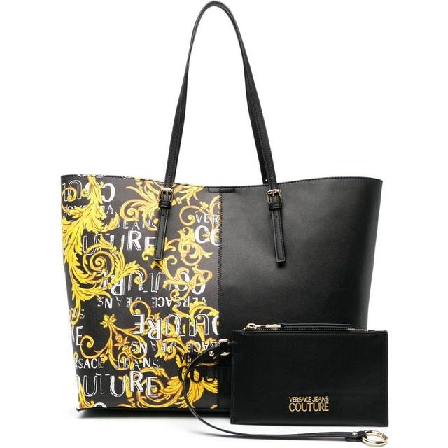 JEANS COUTURE Baroque Printed Faux Leather ROCK CUT Tote Bag size Unic (Unica)