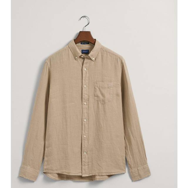 GANT Mens Concrete Beige Regular Fit Garment Dyed Shirt - XX-Large