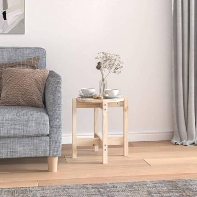 vidaXL Coffee Table Ø 42.5x45 cm Solid Wood Pine - Brown