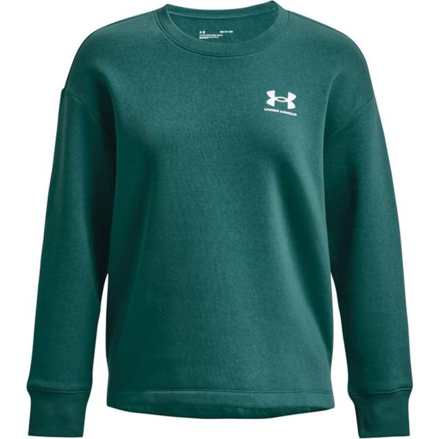 Under Armour Womens Rival Fleece Oversized Crew Sweatshirt Size: Extra Large, Colour: Green