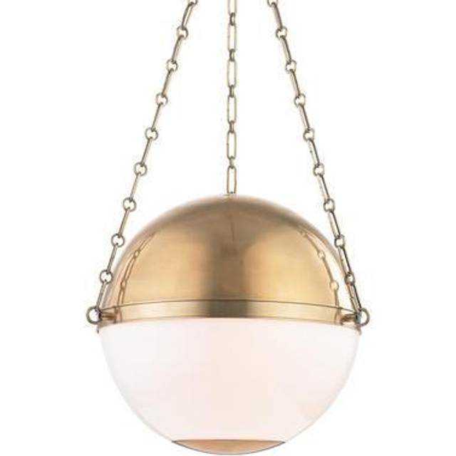 Sphere No.2 3 Light Large Pendant Brass, Glass