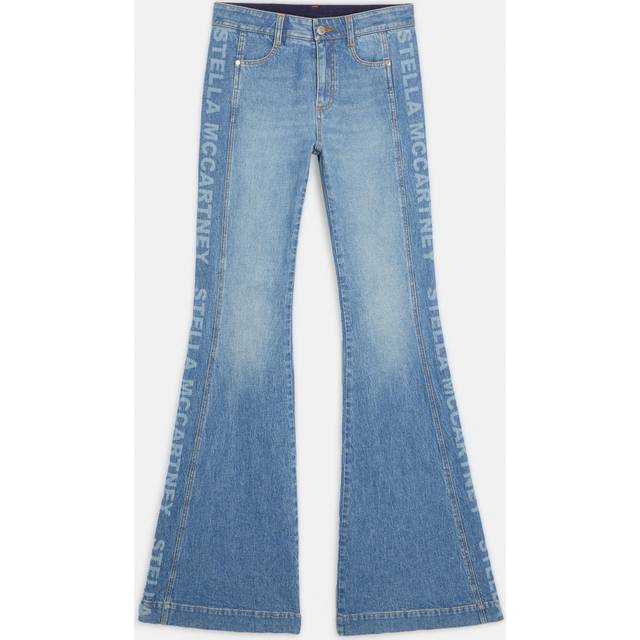 Stella McCartney Logo mid-rise flared jeans