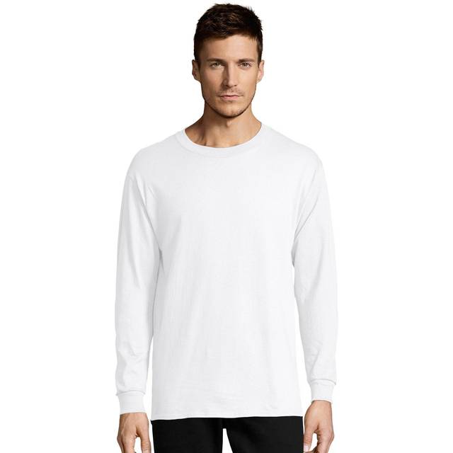 Hanes Långärmad ComfortSoft T-shirt för män (förpackning med 4)