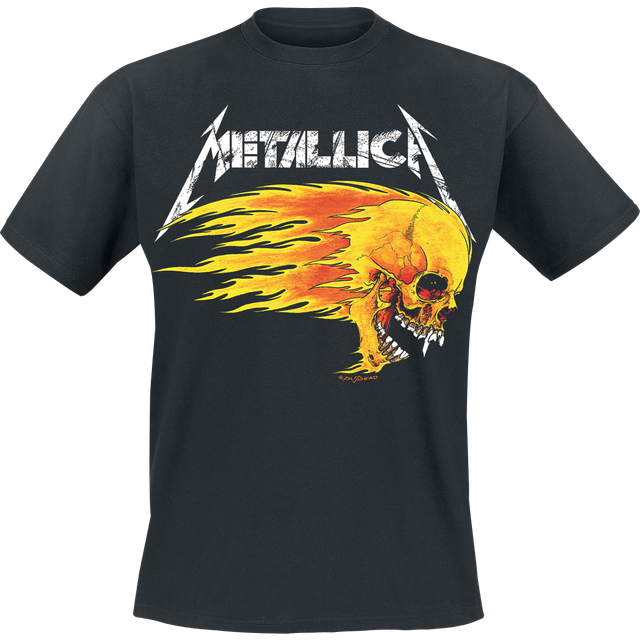 Metallica Flaming Skull Tour Tee T-Shirt black