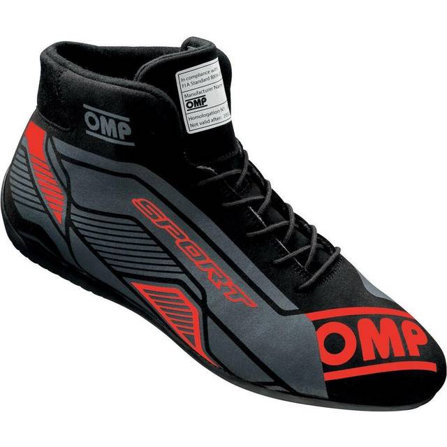 OMP Sport Race Boots - UK 5 / Eur 38, Black / Red