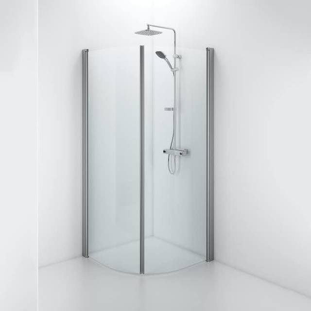 Duschhörn Ifö Space SBNK Bockad m Handtagsprofil, 80x80, 90x90 (90 x 90 cm)