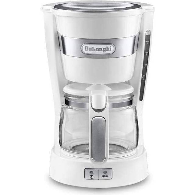 De'Longhi Active Line Droppfilter Kaffemaskin, Rostfritt stål, Håller värmen och anti-droppfunktion, 0,65 liter, ICM14011.BK, Svart