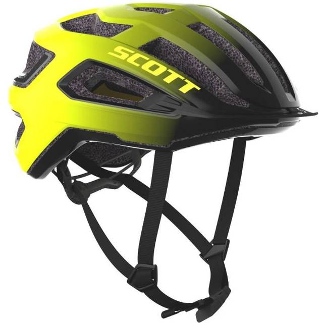 SCOTT Arx Plus cykelhjälm MIPS Black/Radium Yellow RC - Hjälmstorlek 51-55 cm - Gul,Sort