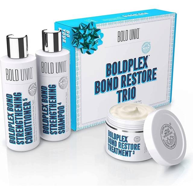 Boldplex 3, 4 & 5 Bond Restore Hair Treatment, Shampoo & Conditioner Trio Gift Set - Hydrating Protein Formula, Strengthens Dry & Damaged Hair,