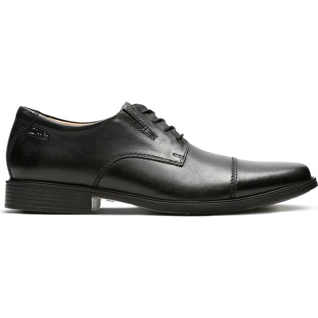 Clarks Tilden keps herr Derbys, Svart svart läder, 43 EU