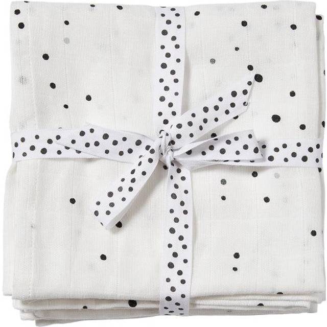 Done By Deer Burp cloth 2-pack Dreamy dots Senapsgul