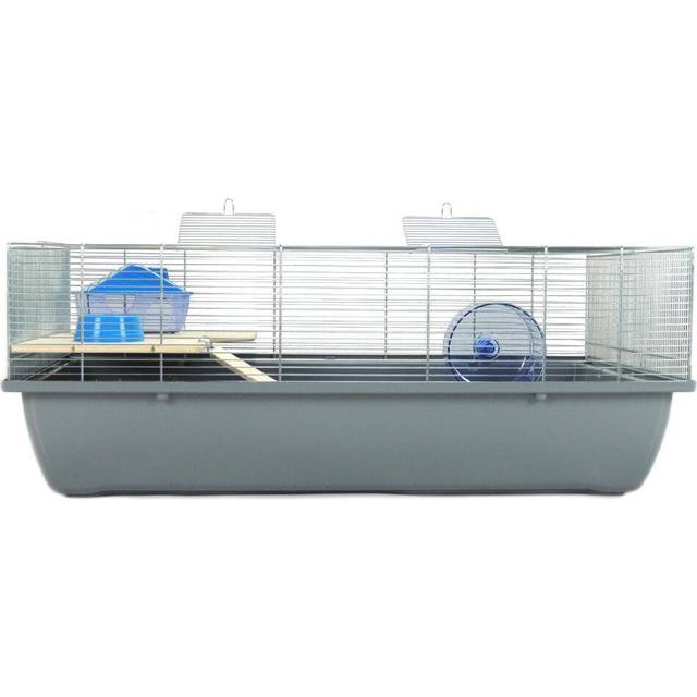 Cage For Rat Hamster Single Tier Grey Base 78cm Wooden Shelf Ladder - Carlton