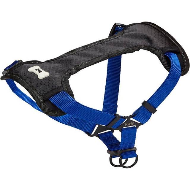 (Medium, Blue) Adjustable Step in Pet Puppy Dog Harness Vest