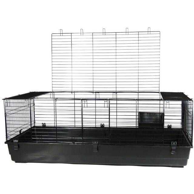 Little Friends Black Large Rabbit Cage 160cm - Multi - 58 x 80 x 160cm