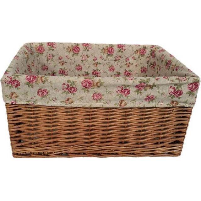Double Steamed Garden Rose Willow Storage Baskets - Extra Large