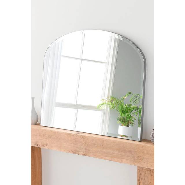 Minimal Bevelled Mantle Mirror Silver 91(w) x 69cm(h) - One Size