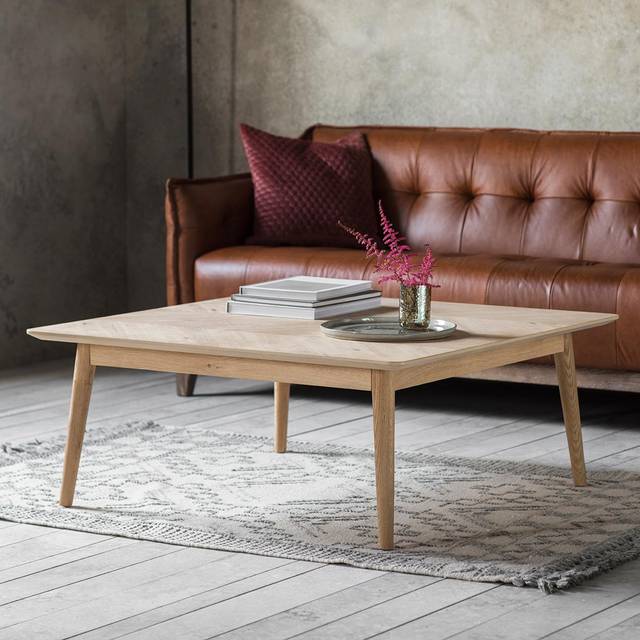 Crossland Grove Lisbon Coffee Table 100 X 100 X 40Cm, Brown