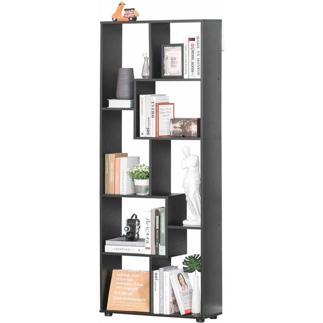 HOMCOM Tall Shelving Unit - Black | TJ Hughes
