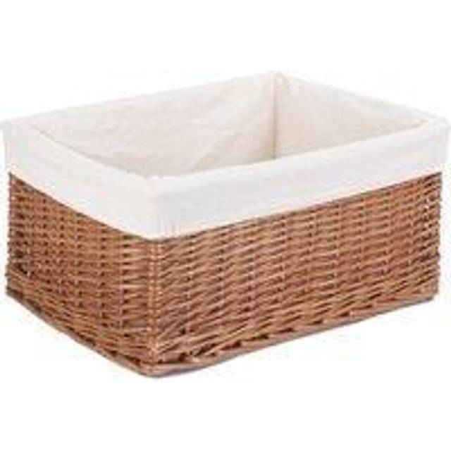 Cotton Lined Double Steamed Storage Wicker Basket - Extra Large