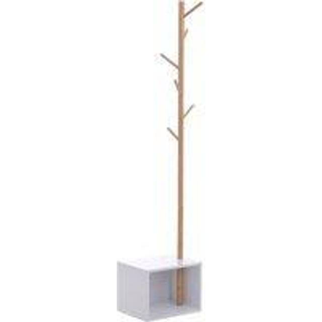 Homcom - Coat Rack Storage Bench Hallway Tree Hat Hanger Entryway Bedroom Stand